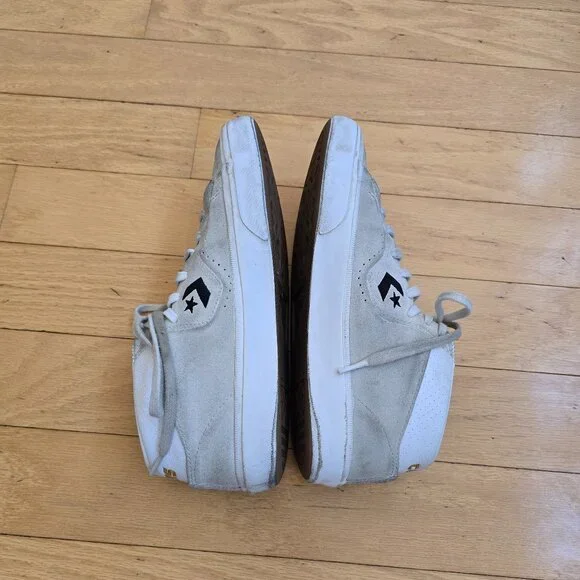 Converse | Louie Lopez Pro Mid white suede skater sneakers | MENS 7.5 - Picture 6 of 8